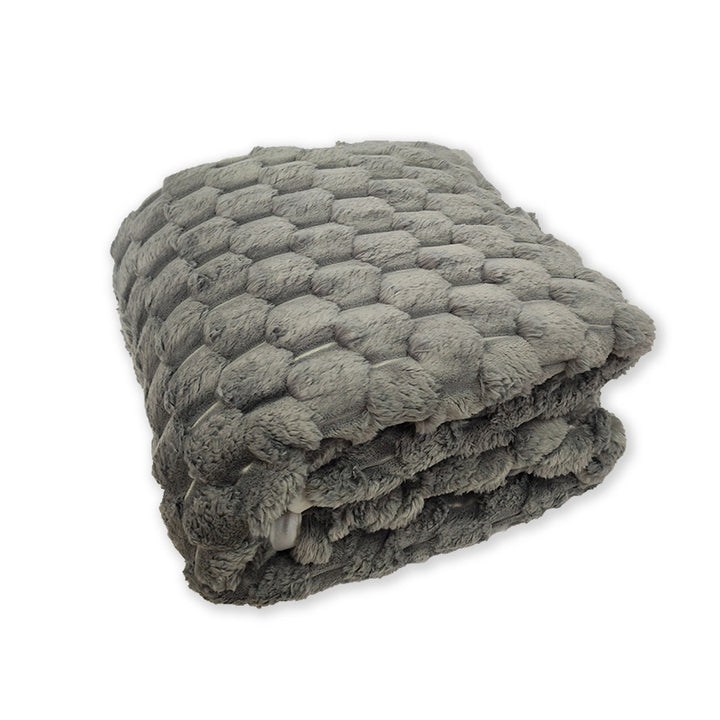 Women's Luxury Plush Blanket with 3D Texture Bowlift