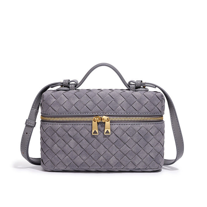 Handcrafted Textured Leather Crossbody Bag Bowlift