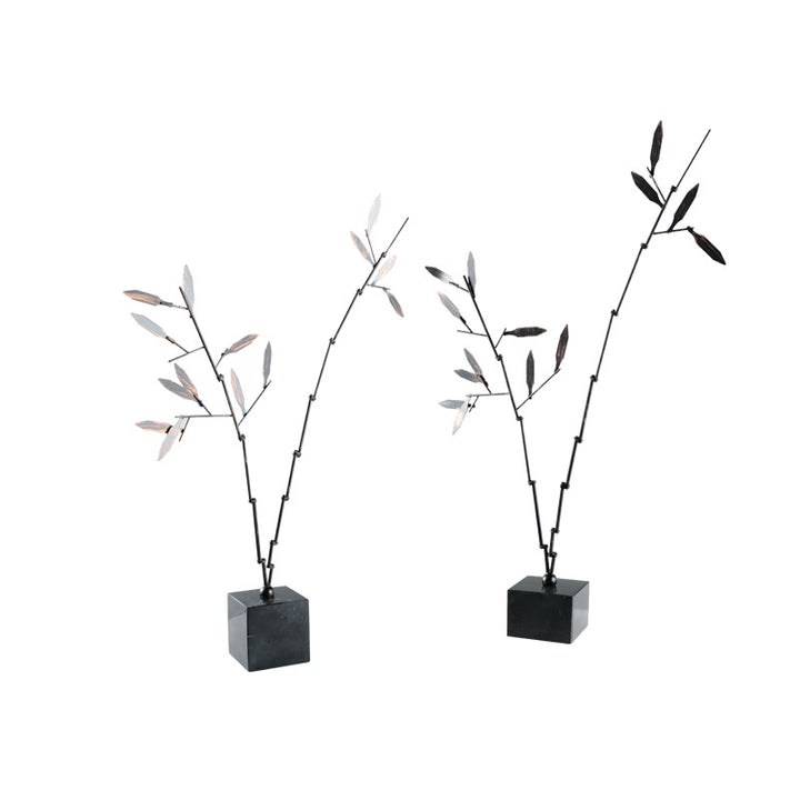 Minimalist Metal Leaf Sculpture