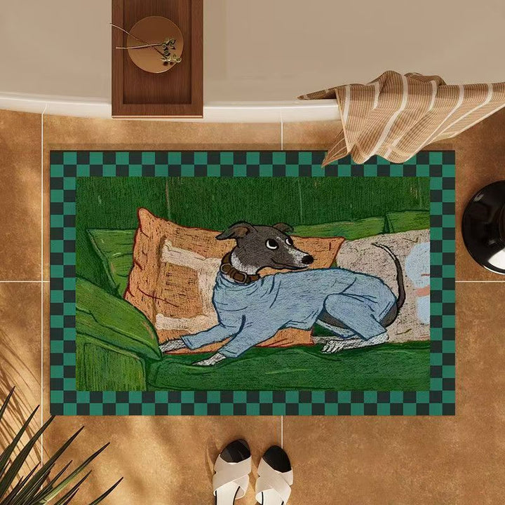 Dog-Themed Decorative Area Mat