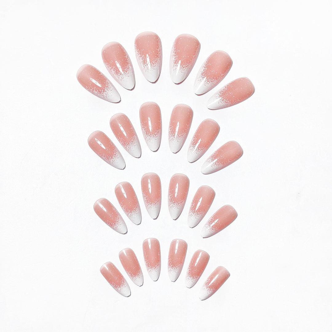 Creative artificial nails with elegant glitter design Bowlift