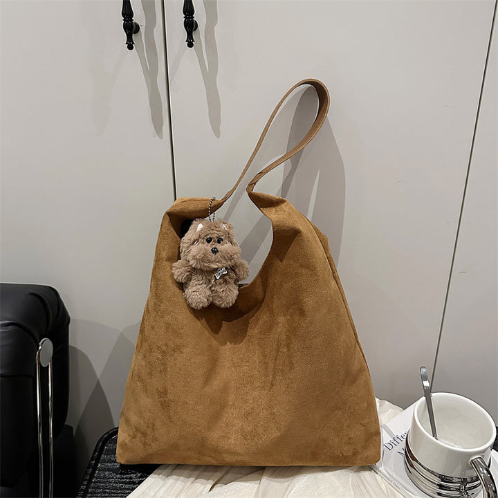 Suede Slouchy Hobo Bag Bowlift