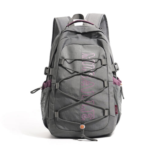 Unisex spacious leisure and travel backpack with padded laptop compartment and elastic front bungee Bowlift