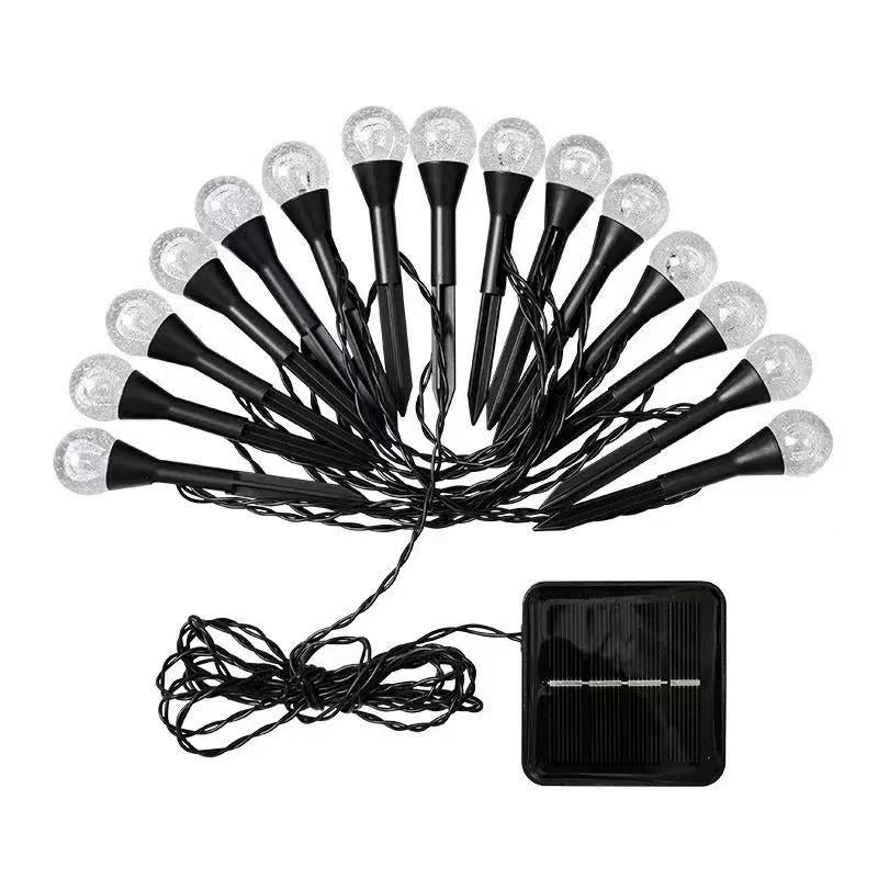 Crescent Moon Solar Garden Stake Lights With Textured Acrylic Diffuser And Warm White LED Bowlift