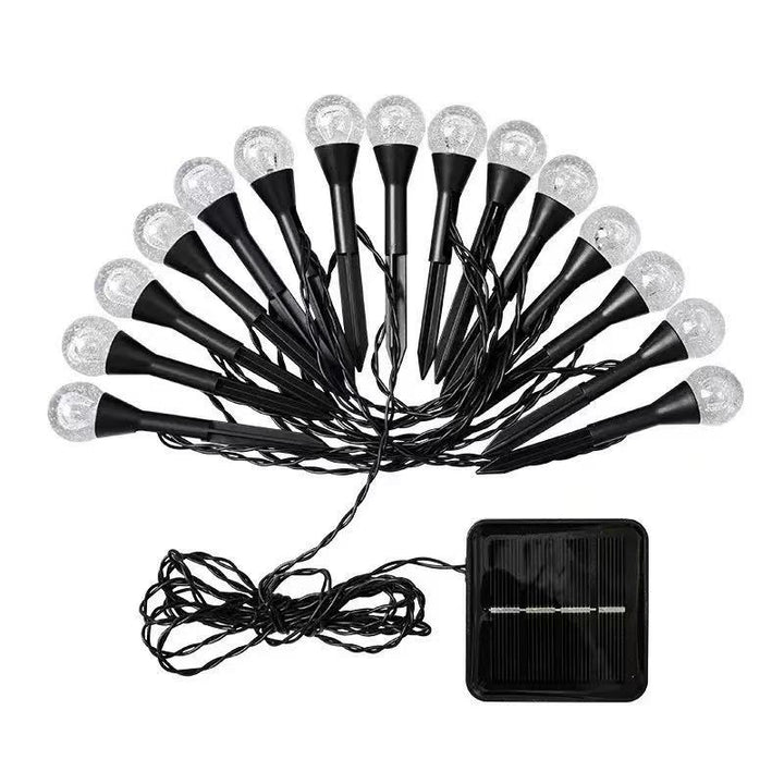 Crescent Moon Solar Garden Stake Lights With Textured Acrylic Diffuser And Warm White LED Bowlift