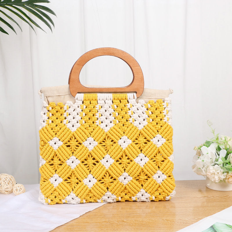 Hand-knotted Macrame Bag Bowlift