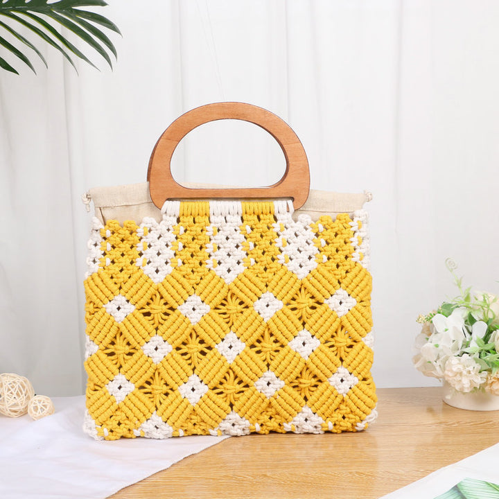 Hand-knotted Macrame Bag Bowlift