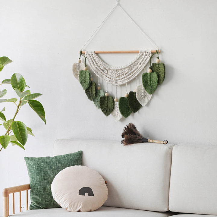 Macrame Wall Decoration with Leaf Design