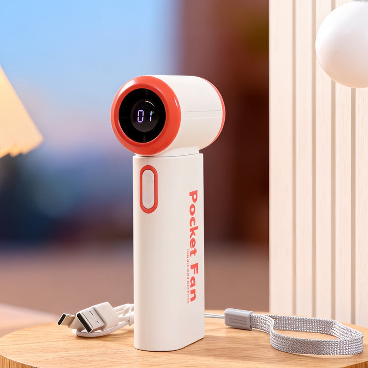 Women's Portable Battery Fan with USB Charging Function Bowlift