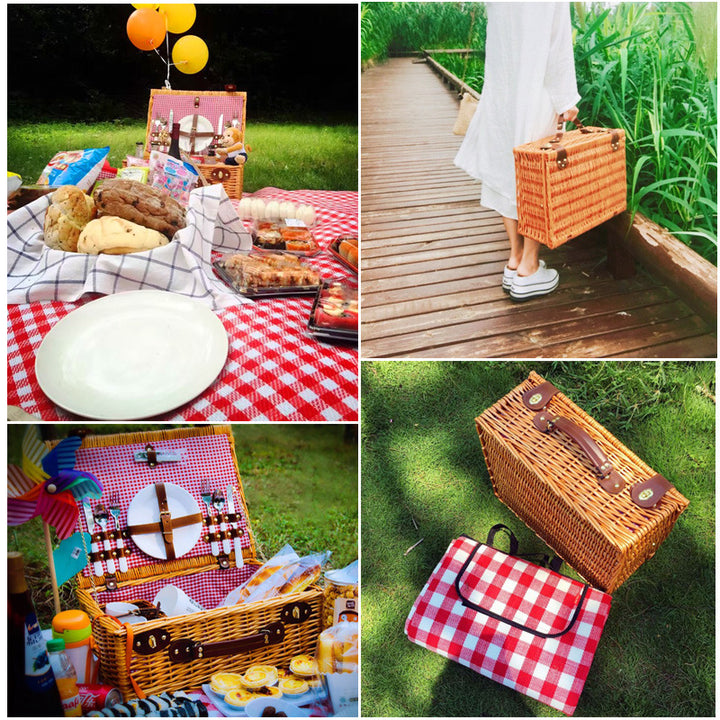 Women's picnic basket with integrated cutlery set and cooling compartment Bowlift