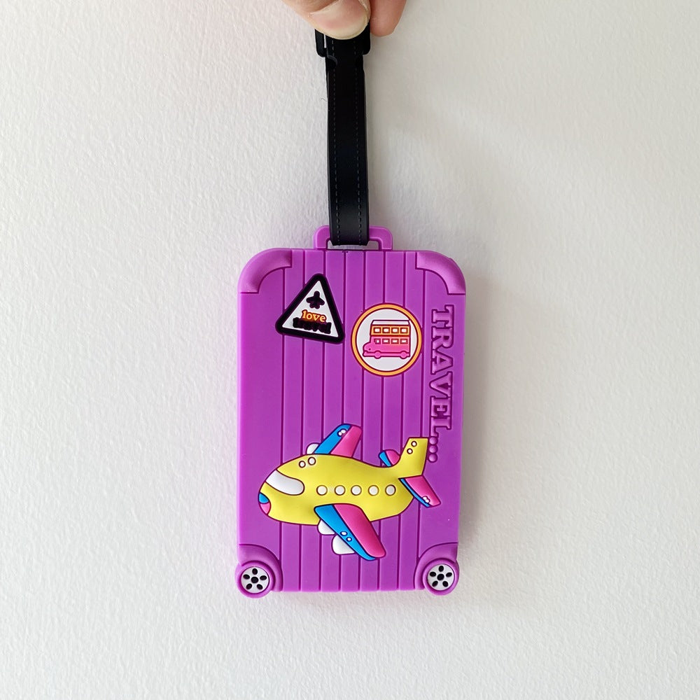 Cartoon Airplane-Themed Luggage Tag Bowlift