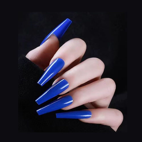 Acrylic nail set with elegant long tips and high gloss finish Bowlift