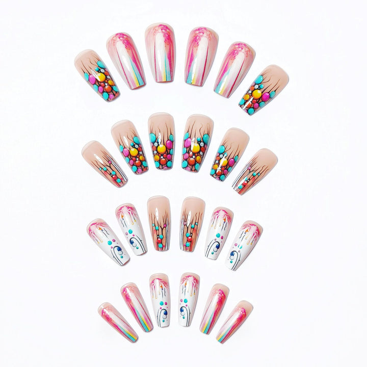Artistic 3D Bubble Nail Art Bowlift