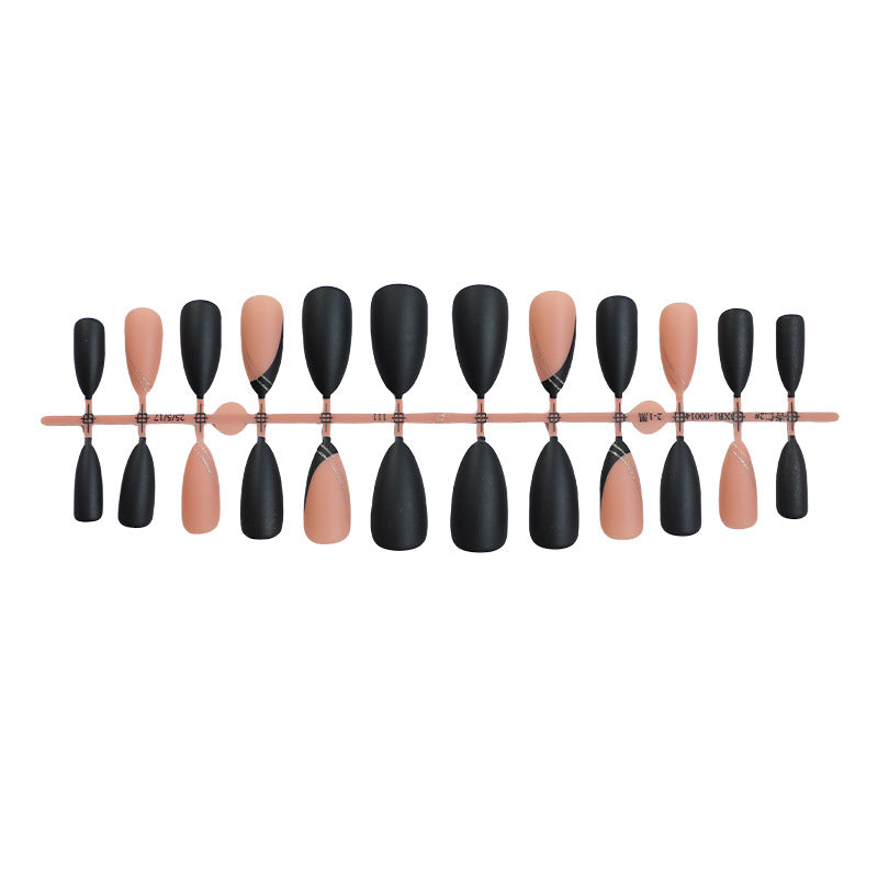 Elegant Press-On Nail Set with Matte and Glossy Finish Bowlift