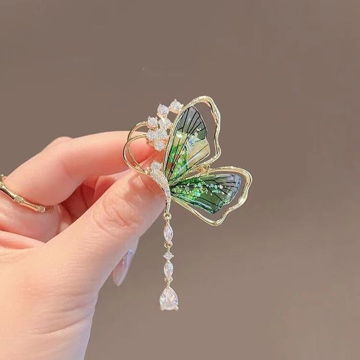 Exquisite butterfly brooch with glitter stones Bowlift
