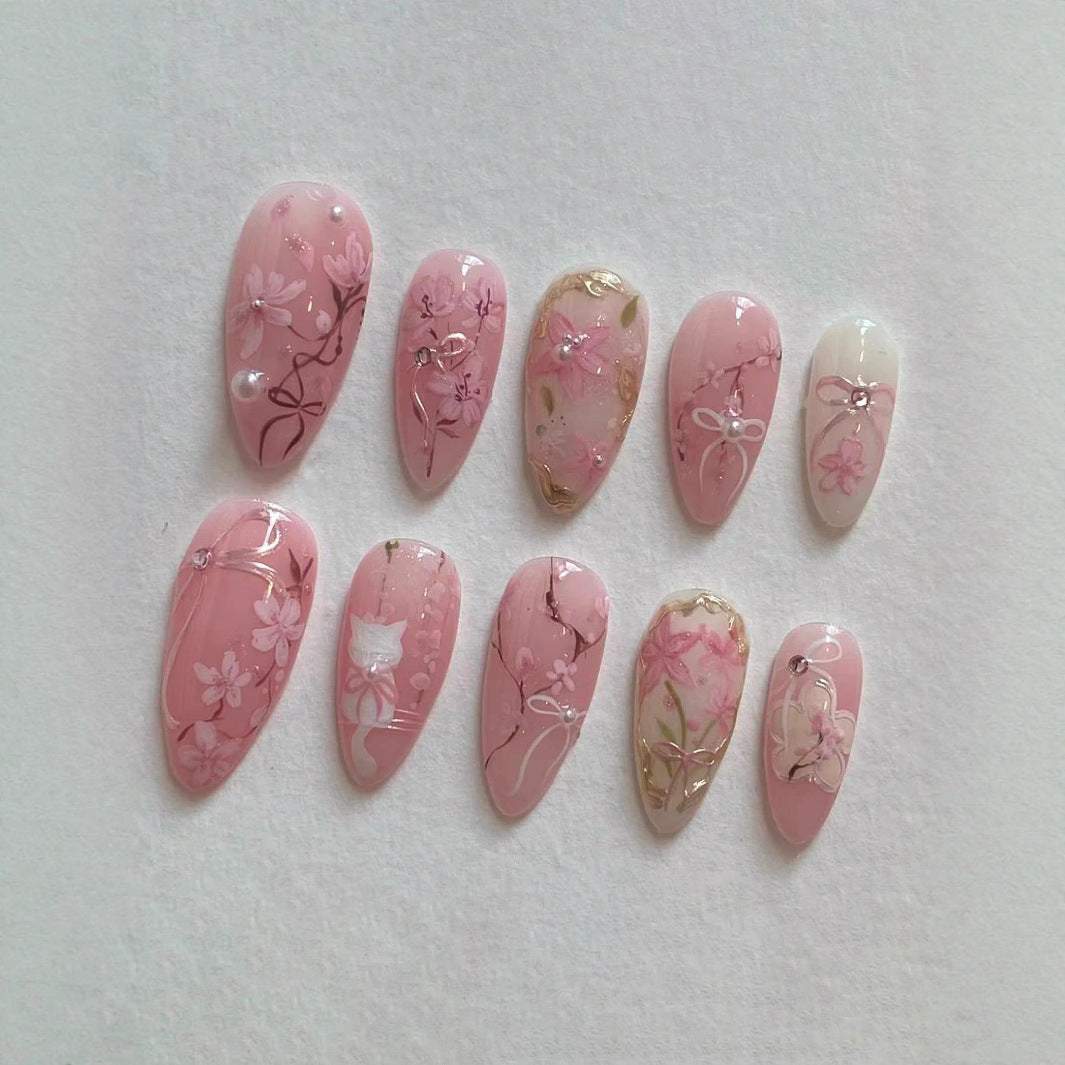 Artistic Press-On Nail Art Set Bowlift