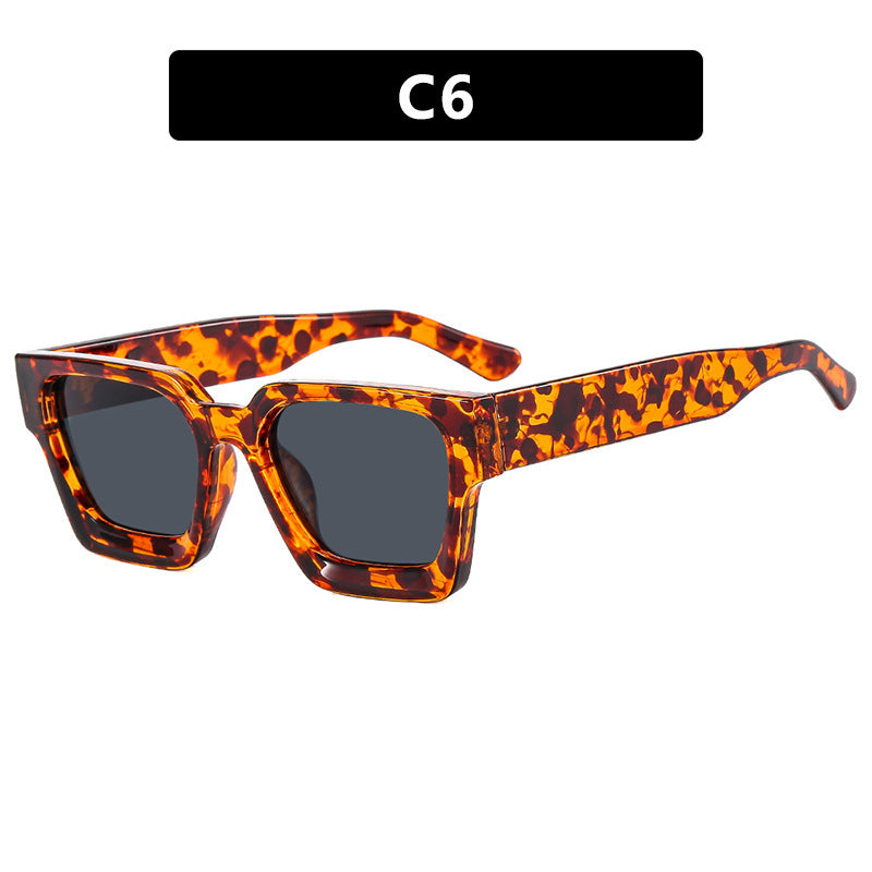 Ladies fashionable square sunglasses with yellow lenses Bowlift