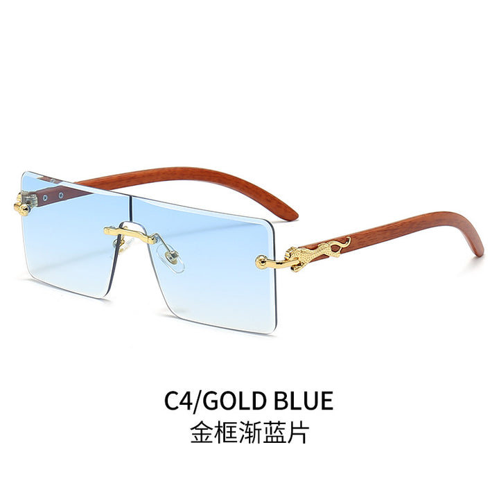 Women oversized fashionable sunglasses with luxurious wood and metal elements Bowlift