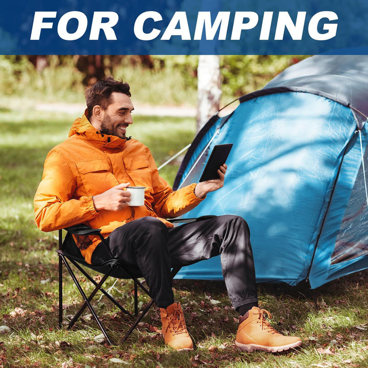 Unisex Portable Camping Chair with Stable Steel Construction Bowlift