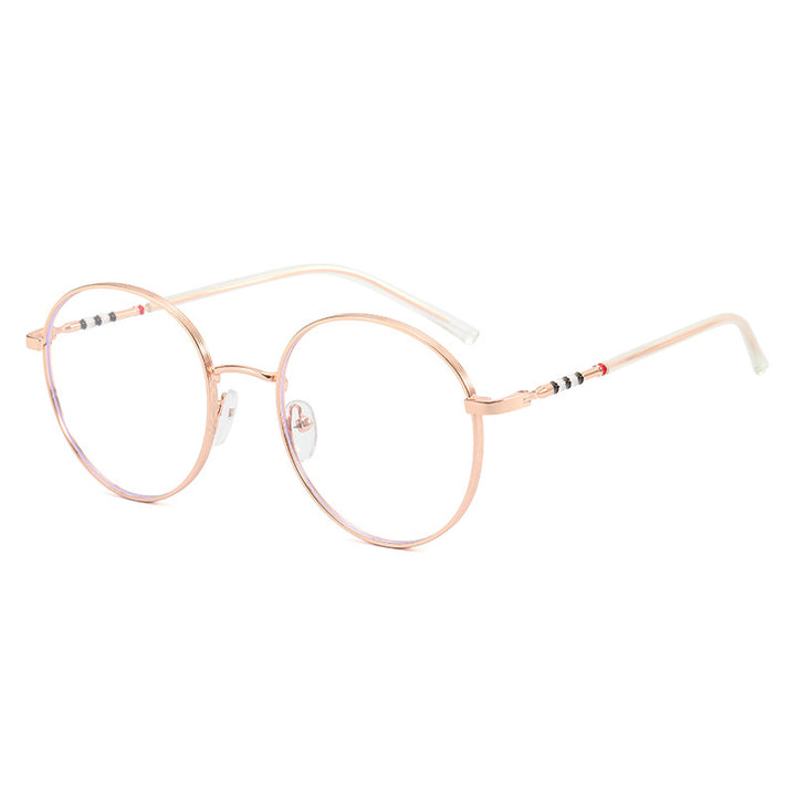 Ladies fashionable round sunglasses with elegant metal frame Bowlift