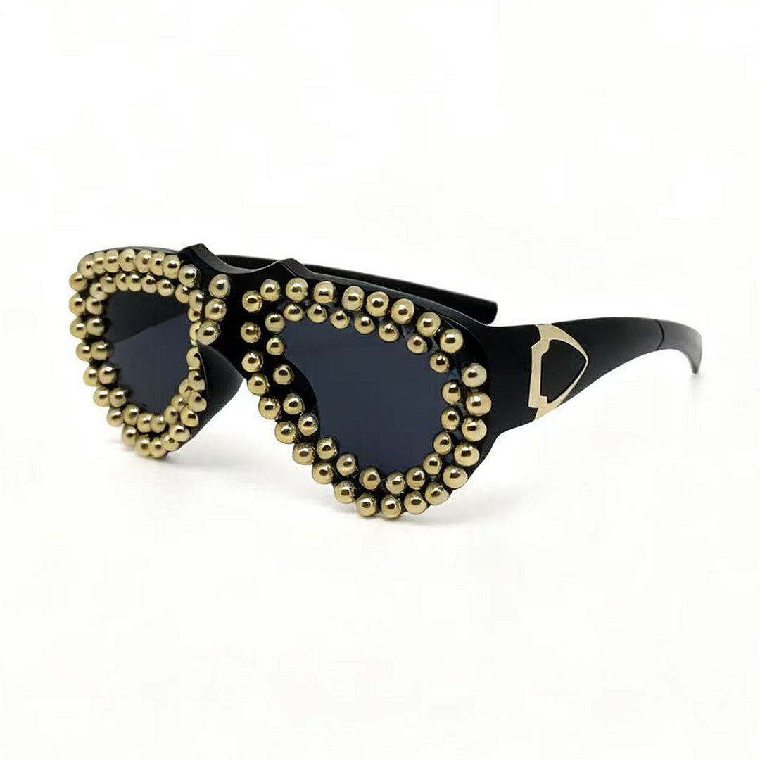 Ladies fashionable heart sunglasses with rhinestone embellished frame Bowlift
