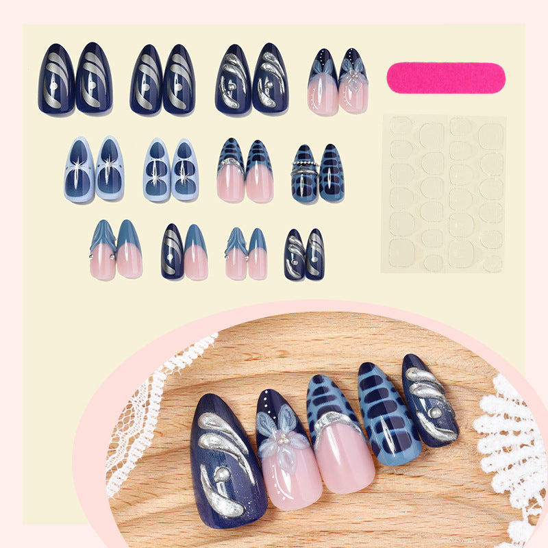 Luxurious Artistic Full Cover Press-On Nails Bowlift