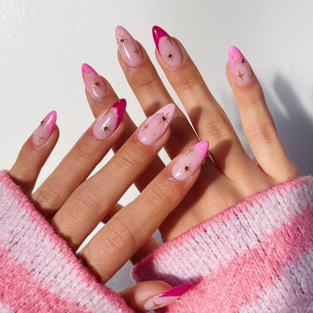 Artificial nail set with elegant French tips Bowlift