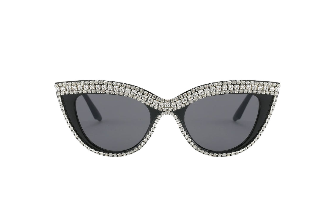 Statement Cat-Eye Sunglasses with Crystal Detailing Bowlift