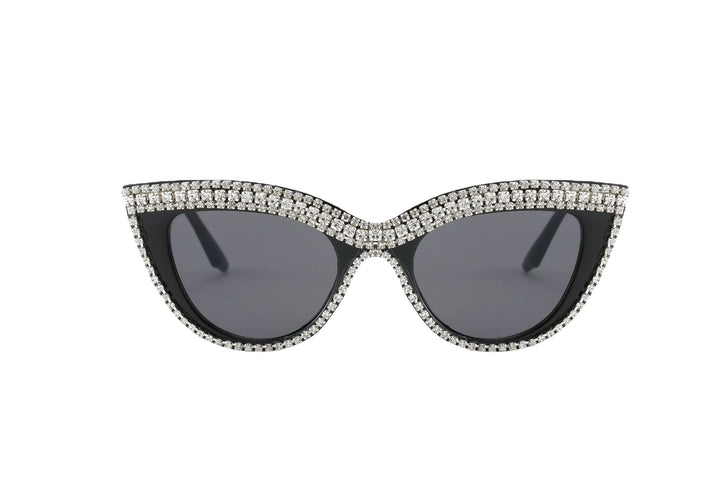 Statement Cat-Eye Sunglasses with Crystal Detailing Bowlift