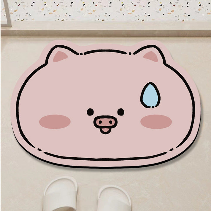 Cute Cat-Themed Bath Mat Bowlift
