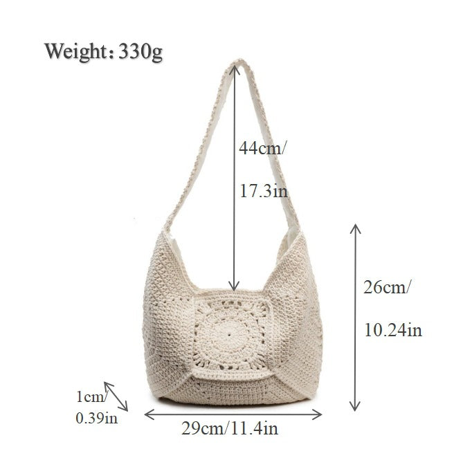 Handcrafted Macrame Tote Bag with Unique Pattern Bowlift