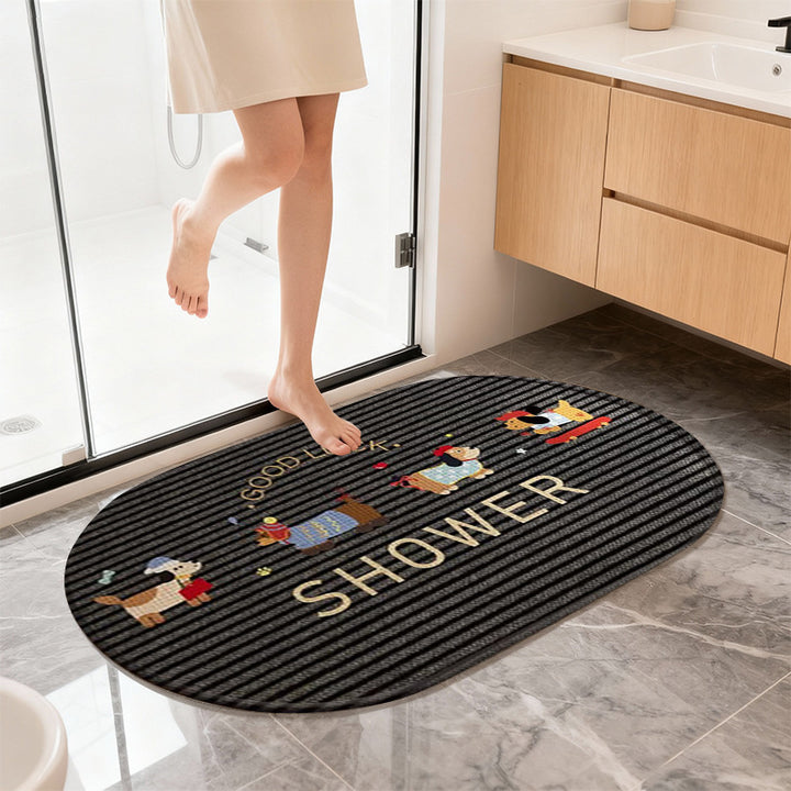 Cute Cartoon Cat Bath Mat Bowlift