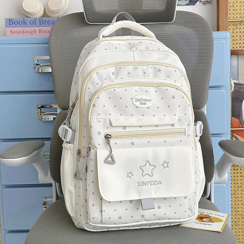 Stylish Star Print School Backpack