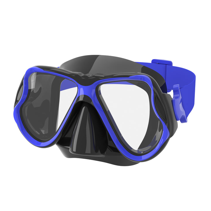 High-quality diving mask with flexible silicone rim and wide field of view Bowlift