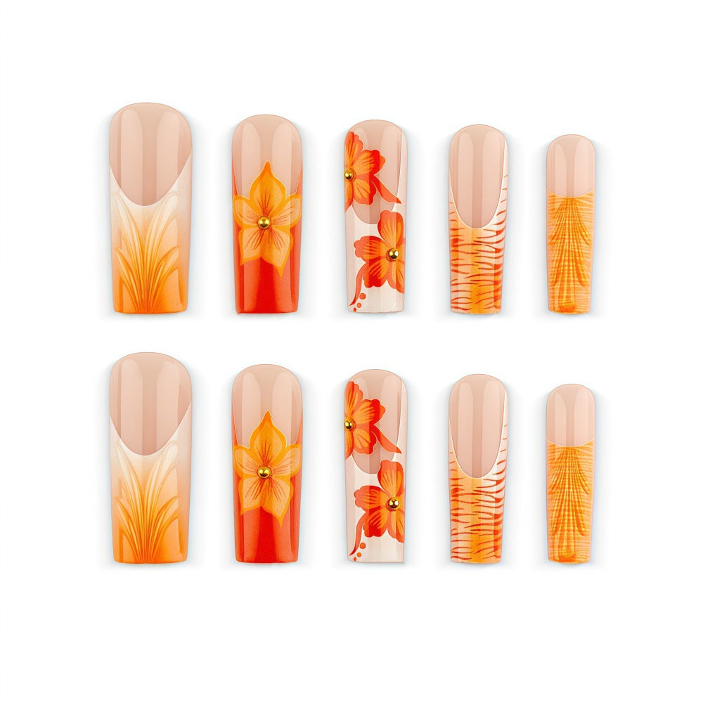 Artificial Nails in Creative Flower Design Bowlift