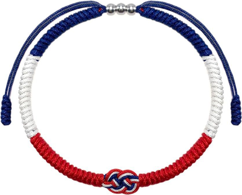 Unisex braided bracelet set made of cotton cords with adjustable sliding knots and star pendant Bowlift