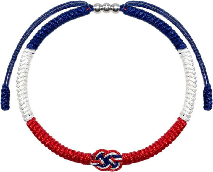 Unisex braided bracelet set made of cotton cords with adjustable sliding knots and star pendant Bowlift