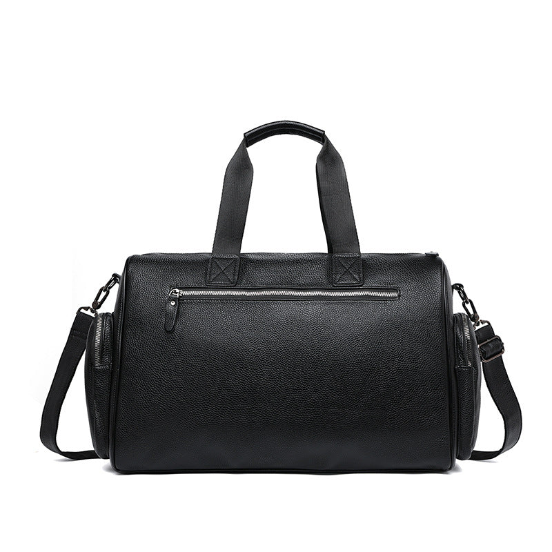 Premium Leather Weekend Duffle Bag Bowlift