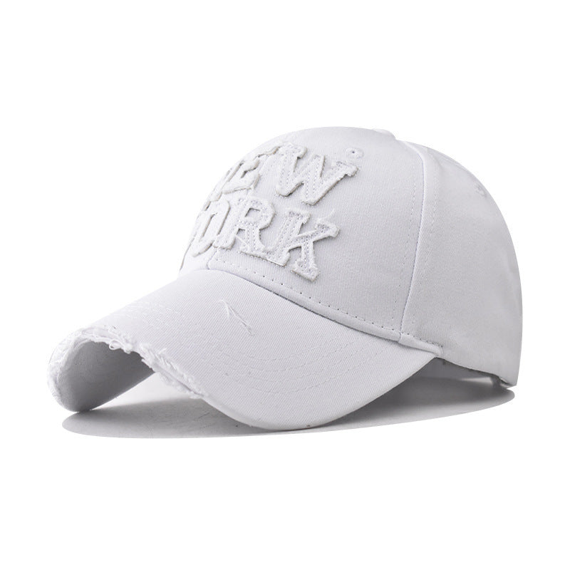 Women's Distressed Embroidered Baseball Cap Bowlift