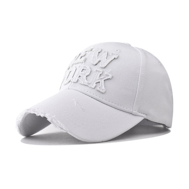 Women's Distressed Embroidered Baseball Cap Bowlift