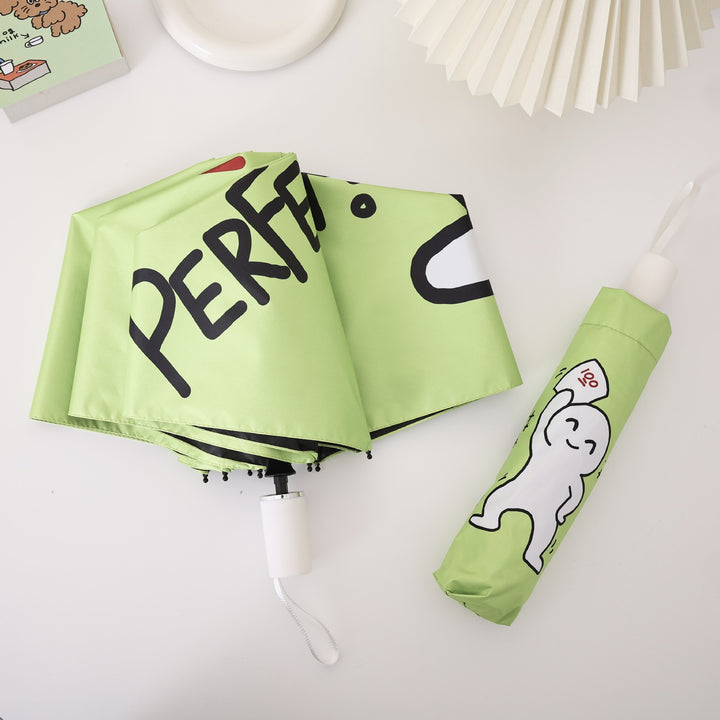 Ladies creative folding umbrella with playful animal motif Bowlift
