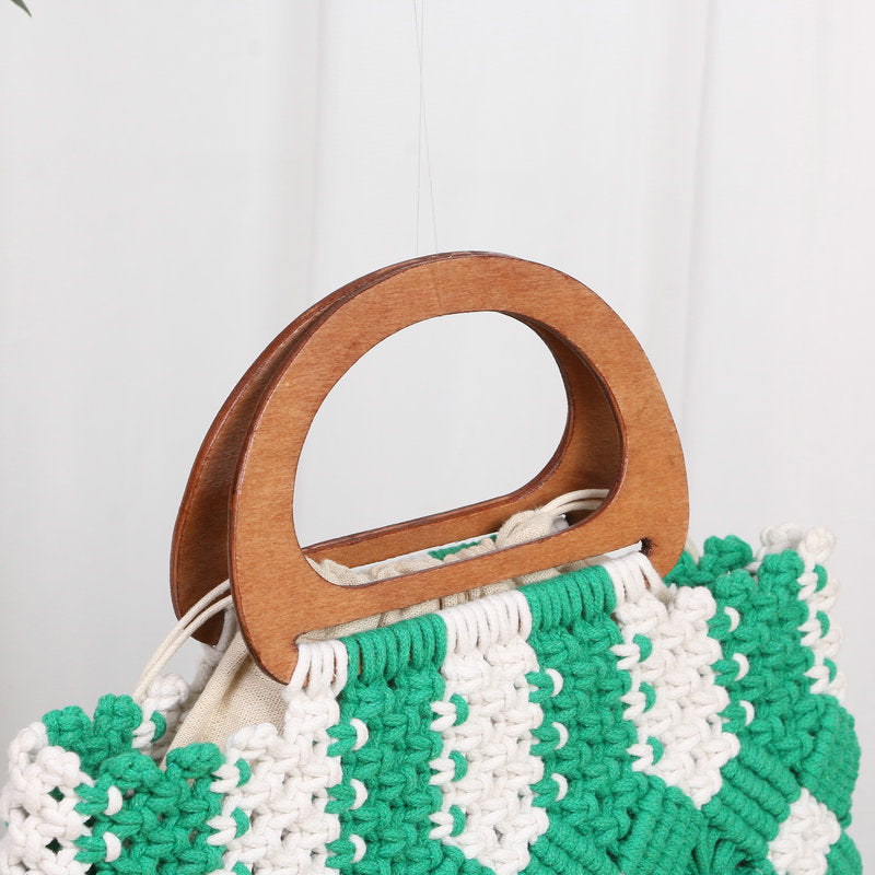 Hand-knotted Macrame Bag Bowlift
