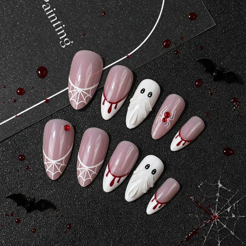 Creative Halloween Themed Press-On Nail Set Bowlift