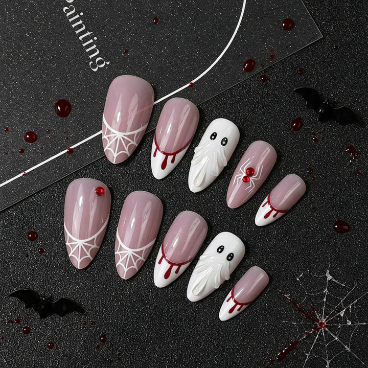 Creative Halloween Themed Press-On Nail Set Bowlift