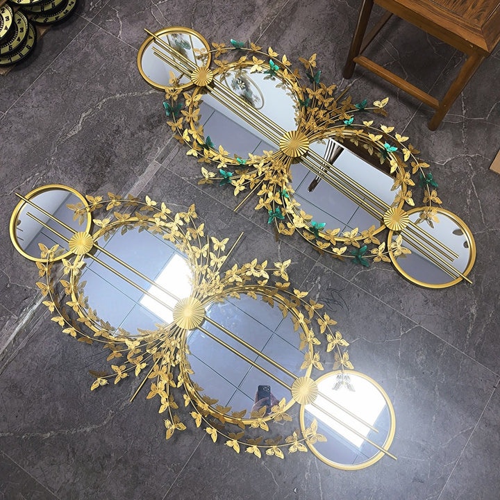 Decorative Wall Mirror with Floral Design Bowlift