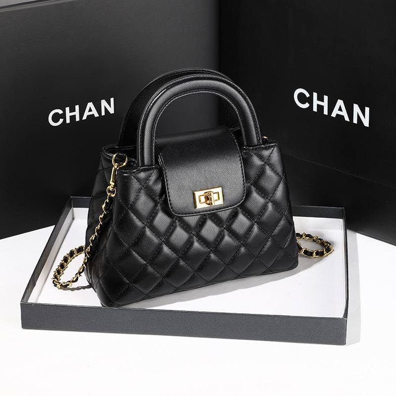 Quilted Mini Handheld Satchel Bag