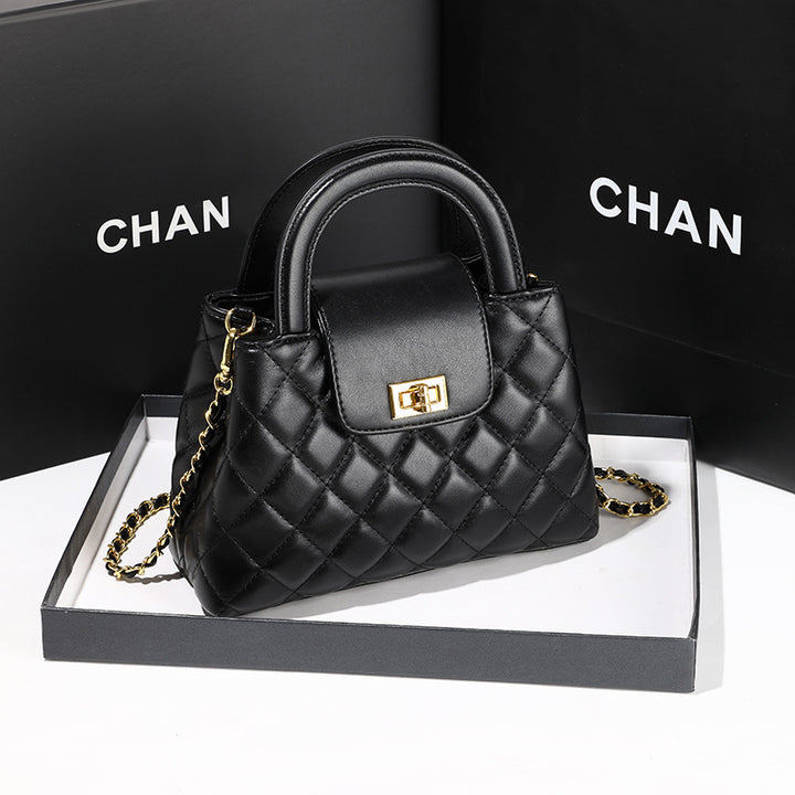 Quilted Mini Handheld Satchel Bag