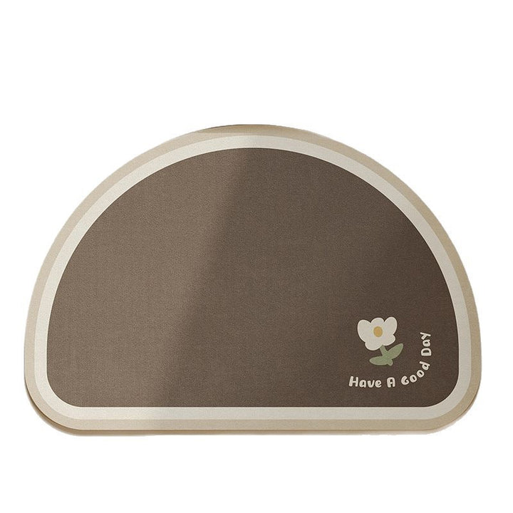 Absorbent Floral Print Bath Mat Bowlift