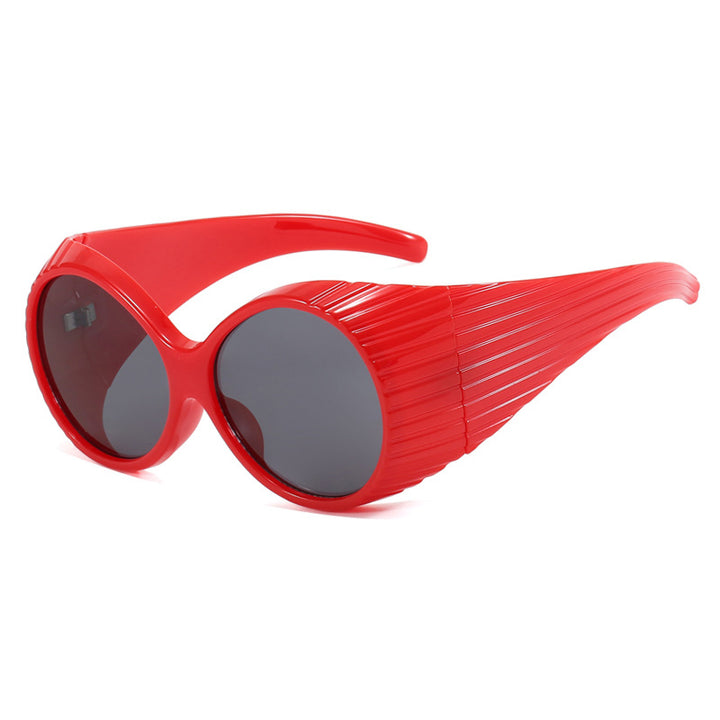 Women's extravagant sunglasses with curved frame Bowlift