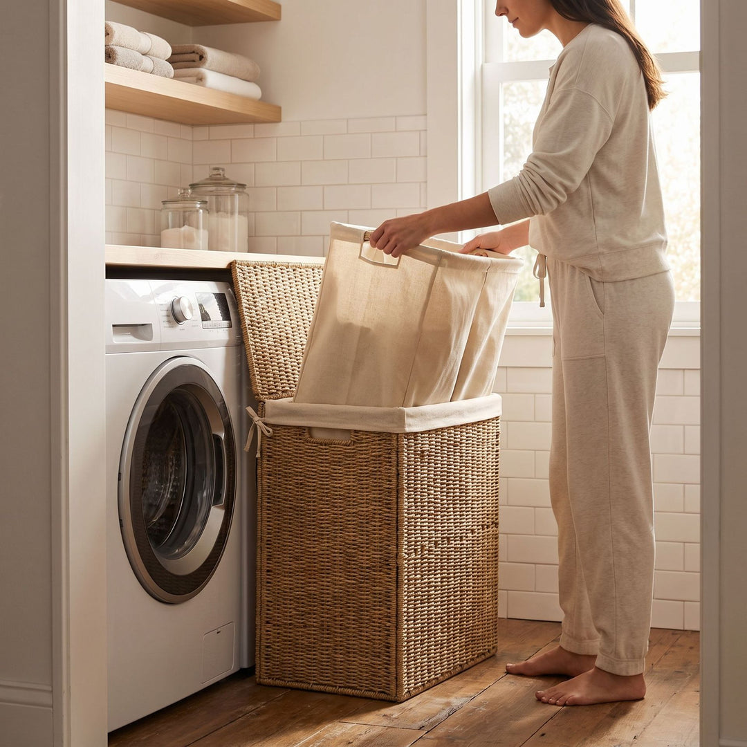 Woven Laundry Basket Bowlift